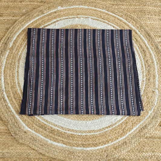 Indigo Tribal Mul Cotton Fabric