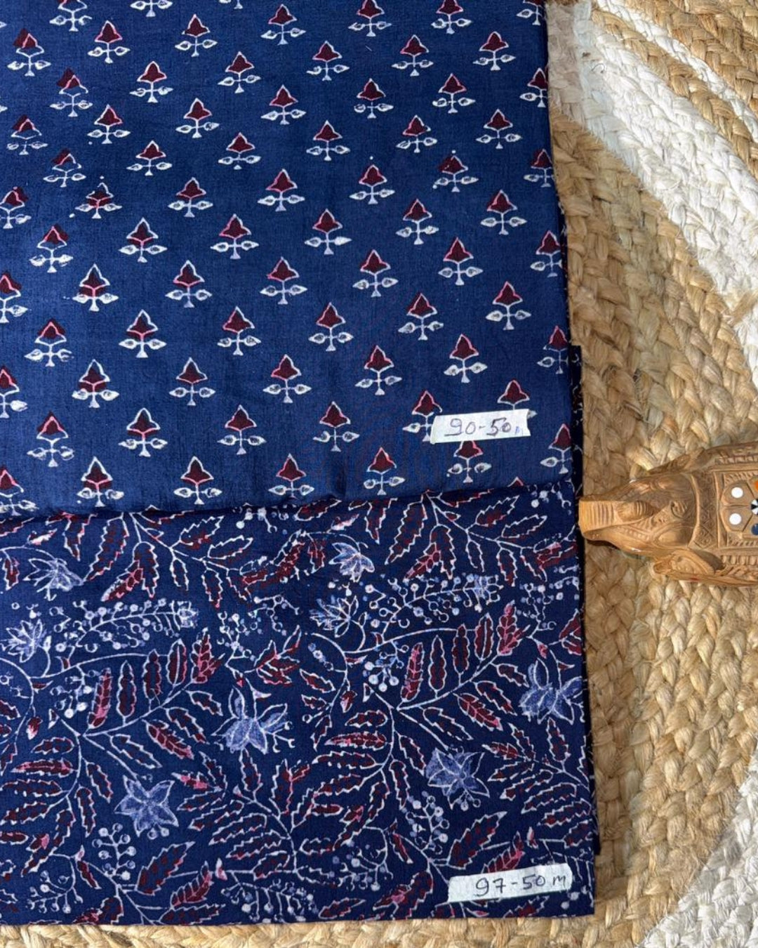 Indigo Floral Cotton Fabric