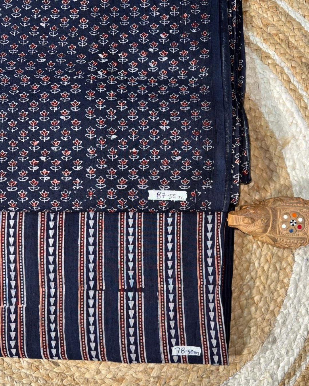 Indigo Buti Cotton Fabric