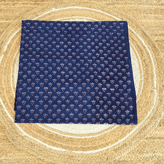 Indigo Buti Mul Cotton Fabric