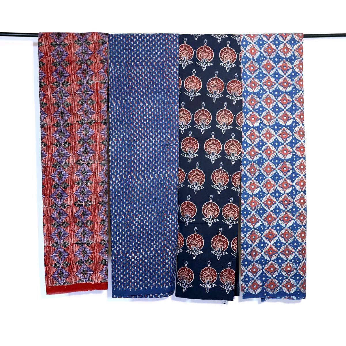 Multi Designs Ajrakh Cotton Fabric