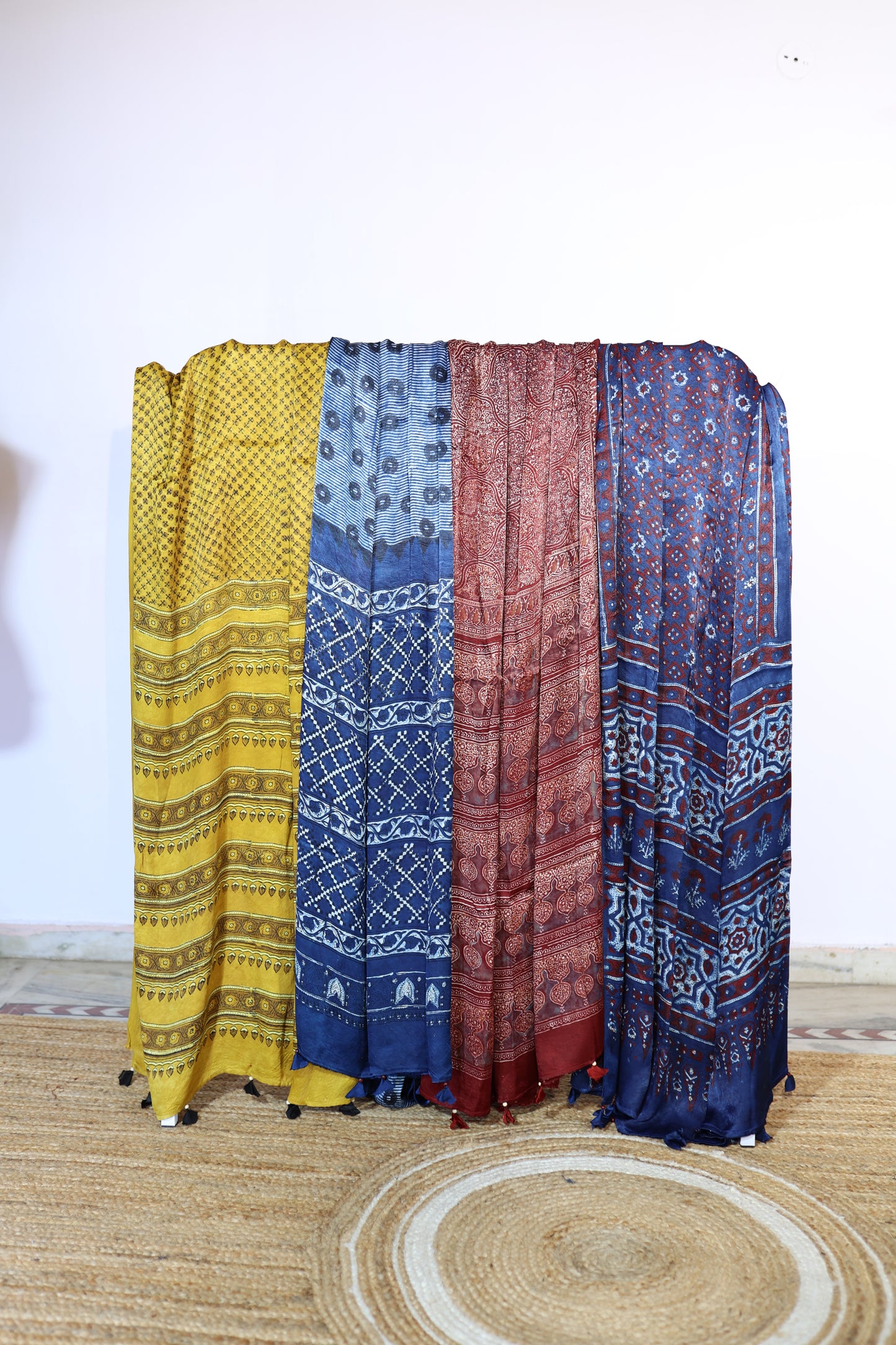 Authentic Ajrakh Modal Silk Sarees