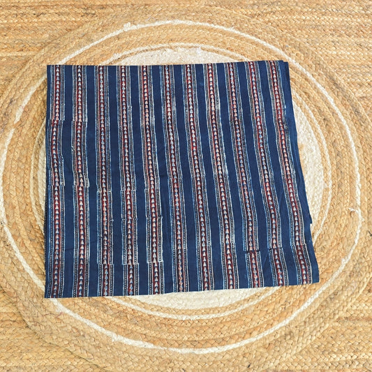 Indigo Stripe Mul Cotton Fabric