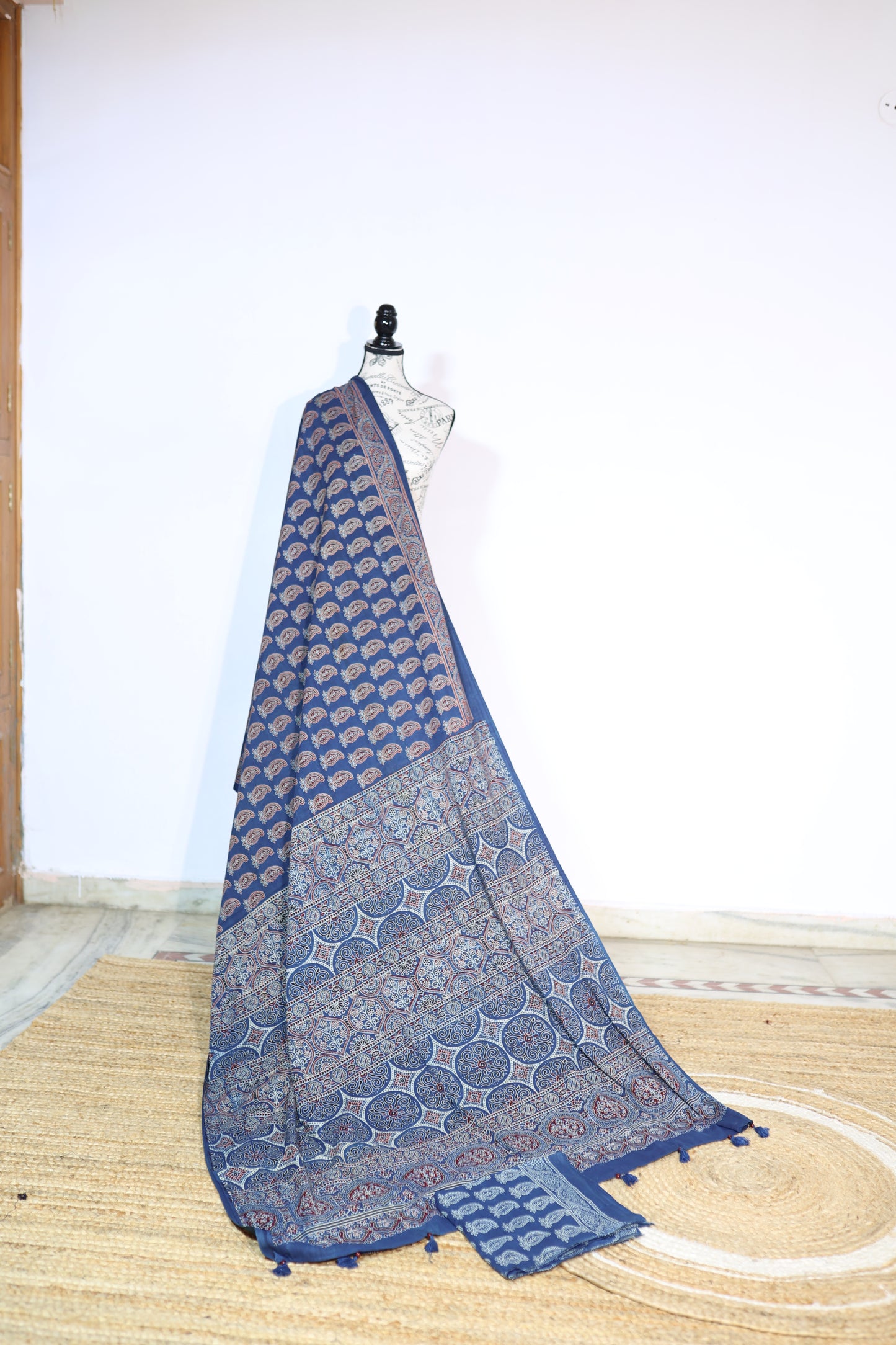 Paisley Blue Cotton Fabric