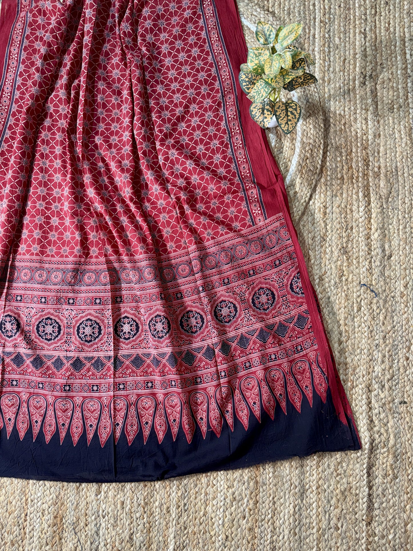Ruby Red Mul Cotton Dupatta