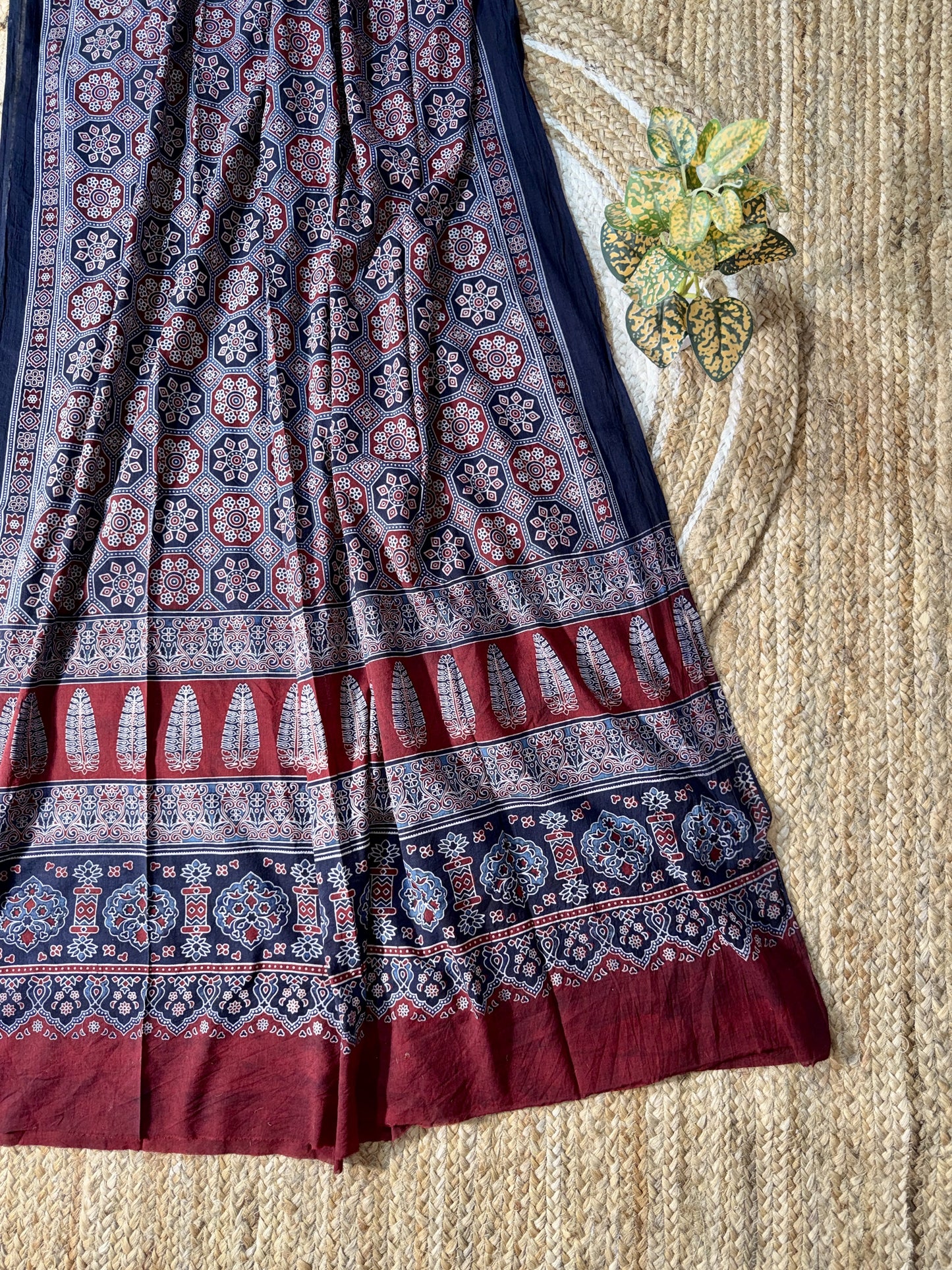 Indigo Heritage Mul Cotton Dupatta