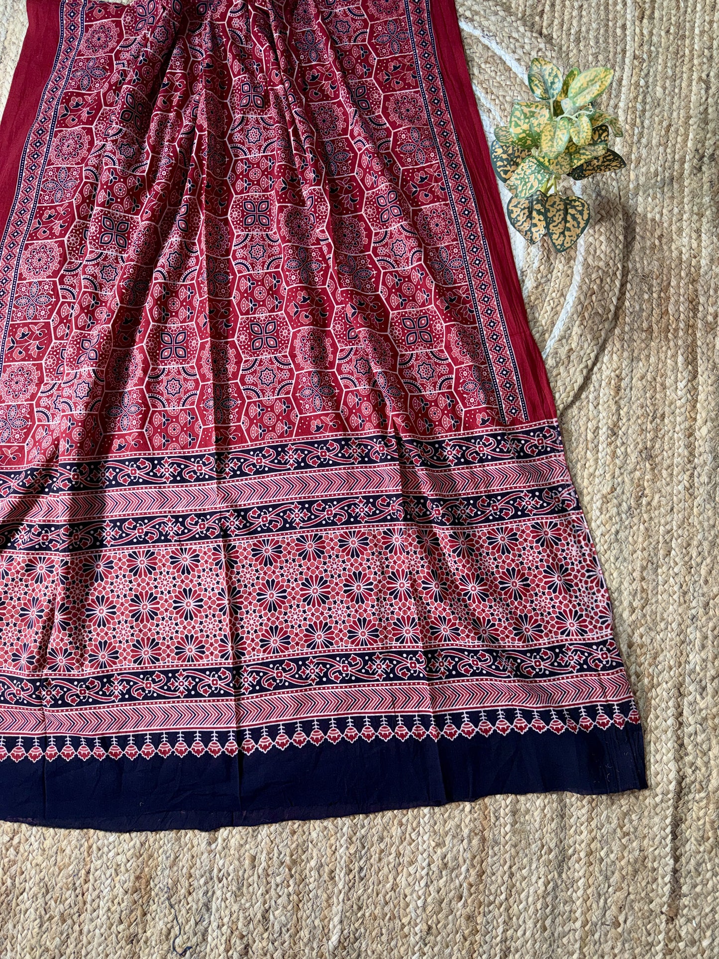 Classic Maroon Mul Cotton Dupatta