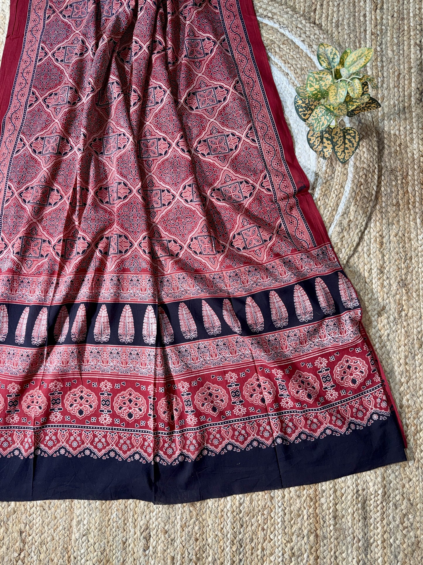Blush Maroon Mul Cotton Dupatta